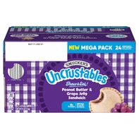 Smucker's Uncrustables Peanut Butter & Grape Jelly, 2.4 oz, 24-count