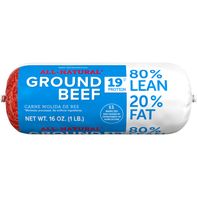 Ibp Trusted Excellence All Natural* 80% Lean/20% Fat Ground Beef Roll, 1 lb