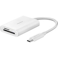 Insignia USB-C-to-SD/MicroSD Dual-Slot Card Reader - White