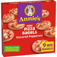 Annie's Frozen Uncured Pepperoni Mini Pizza Bagels