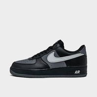 Nike Men's Air Force 1 '07 LV8 Casual Shoes, Size 9.5 - Black/Iron Grey/Light Smoke Grey