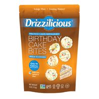 Drizzilicious Mini Rice Cake Bites, Birthday Cake!