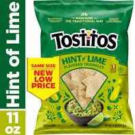 Tostitos Tortilla Chips, Hint of Lime Flavored