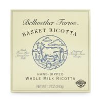 Bellwether Farms Whole Milk Basket Ricotta, 12 oz, From Grade A Milk