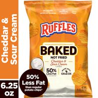 Ruffles Baked Potato Crisps, Cheddar & Sour Cream Flavored