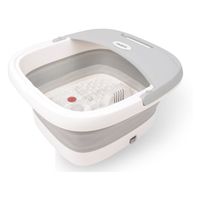 TRAKK Heated Collapsible Foot Spa with Massage Rollers, White