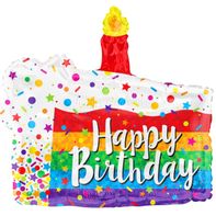 Prairie Supply Happy Birthday Cake Shaped Foil Balloons