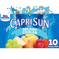 Capri Sun Splash Cooler Mixed Fruit Naturally Flavored Kids Juice Blend Drink Pouches
