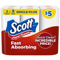 Scott Paper Towels, Choose-A-Sheet, Fast Absorbing, One-Ply