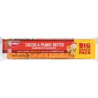 Keebler Cheese and Peanut Butter Sandwich Crackers, Single Serve Snack Crackers, Big Snack Pack, 1.8 oz