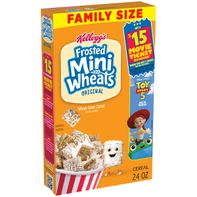 Kellogg's Frosted Mini-Wheats Original Breakfast Cereal, High Fiber, 48g Whole Grain, Family Size