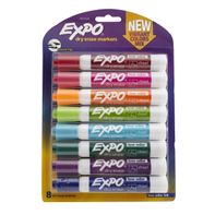 EXPO Low-Odor Dry Erase Markers With Chisel Point - Assorted Colors