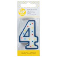 Wilton Birthday Candle, 4, 3 Inch