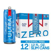 Michelob ULTRA Zero Non-Alcoholic American Lager Beer, 12 Pack, 12 Fl Oz Cans