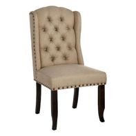 Aahmad Winged Dining Chair, Beige