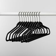 Brightroom 10pk Flocked Hangers Black - ™