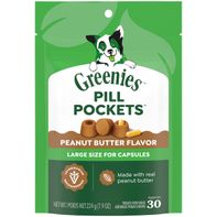 GREENIES Pill Pockets Peanut Butter Flavor Capsule Size Dog Treats