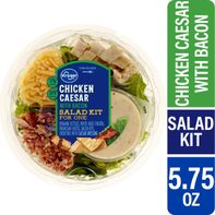 Kroger Chicken Caesar With Bacon Romaine Lettuce White Meat Chicken Parmesan Cheese Bacon Bits Croutons With Caesar Dressing Salad Kit