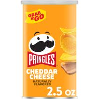 Pringles Cheddar Cheese Potato Crisps Chips, Lunch Snacks, Grab N' Go Snack Pack, 2.5 oz