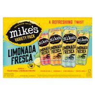 Mike’s Lemonade Limonada Fresca Variety Pack, 12 Pack, 12 fl oz Cans, 5% ABV
