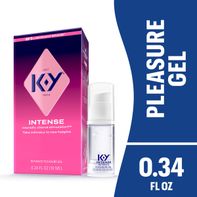 K-Y® K-Y Intense 0.34 fl oz Adult Toy Friendly Female Pleasure Gel, Arousal Stimulant for Women, Couples Massage Enhancer, Tingling Cooling & Warming, Hormone & Paraben Free, Latex Condom Compatible