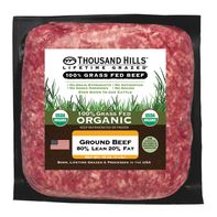 Thousand Hills Lifetime Grazed Organic 80/20 Grass Fed Ground Beef