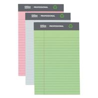 Office Depot 50 Sheets Professional Narrow Ruled Legal Pad - Assorted Colors - 5" x 8"
