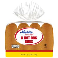 NICKLES BAKERY Hot Dog Buns, 6-Inch, 8 Count, 12-Ounce.