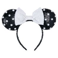 Disney Black w/ White Pearls Character Headband