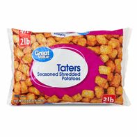 Great Value Taters Seasoned Shredded Potatoes Tots Hash Browns