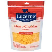 Lucerne Finely Shredded Cheese, Sharp Cheddar