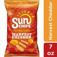 Sun Chips Flavored Whole Grain Snacks, Harvest Cheddar