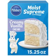 Pillsbury Moist Supreme Creamy Vanilla Cake Mix, 15.25 Oz Box