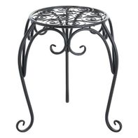 Black Metal Plant Stand, Medium