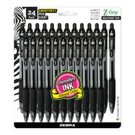 Zebra Ballpoint Pen, Z-Grip, Black Ink, Medium Point, 1.0mm, 24 Pack