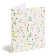 U Brands 2 Pocket Fashion Plastic Folder Pressed Botanicals - Cream