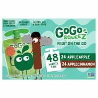 Gogo Squeeze Fruit on the Go, Variety Pack, 3.2 oz, 48-count