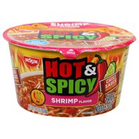 Nissin Hot & Spicy with Shrimp Ramen Noodle Soup