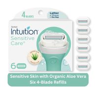 Schick Intuition Sensitive Care 4-Blade Razor Refills for Women with Natural Aloe