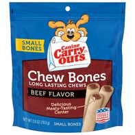 Canine Carry Outs Chew Bones Beef Flavor Dog Snacks