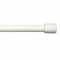 7/16" White Spring Curtain Rod, 18-28"