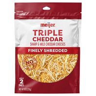 Meijer Triple Cheddar Sharp & Mild Finely Shredded Cheeses