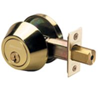 Master Lock Bright Brass Single Cylinder Deadbolt Lock