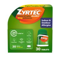 ZYRTEC 24 Hour Allergy Relief Tablets with Cetirizine HCl