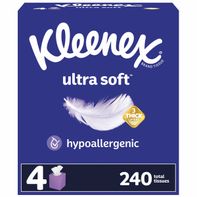 Kleenex Ultra Soft Facial Tissues Cube Boxes 3 Ply