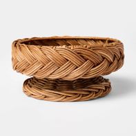 Threshold Braided Woven Rattan Wine Coaster