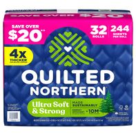 QUILTED NORTHERN ULTRA SOFT AND STRONG® TOILET PAPER, 32 JUMBO PLUS ROLLS