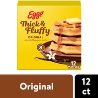 Eggo Thick and Fluffy Original Waffles, Frozen Breakfast, Family Pack, 12 Count
