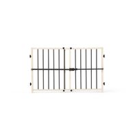 Metal and Wood Adjustable Gate - Beige