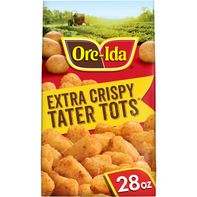 Ore-Ida Extra Crispy Tater Tots Seasoned Shredded Food Snacks Frozen Potatoes